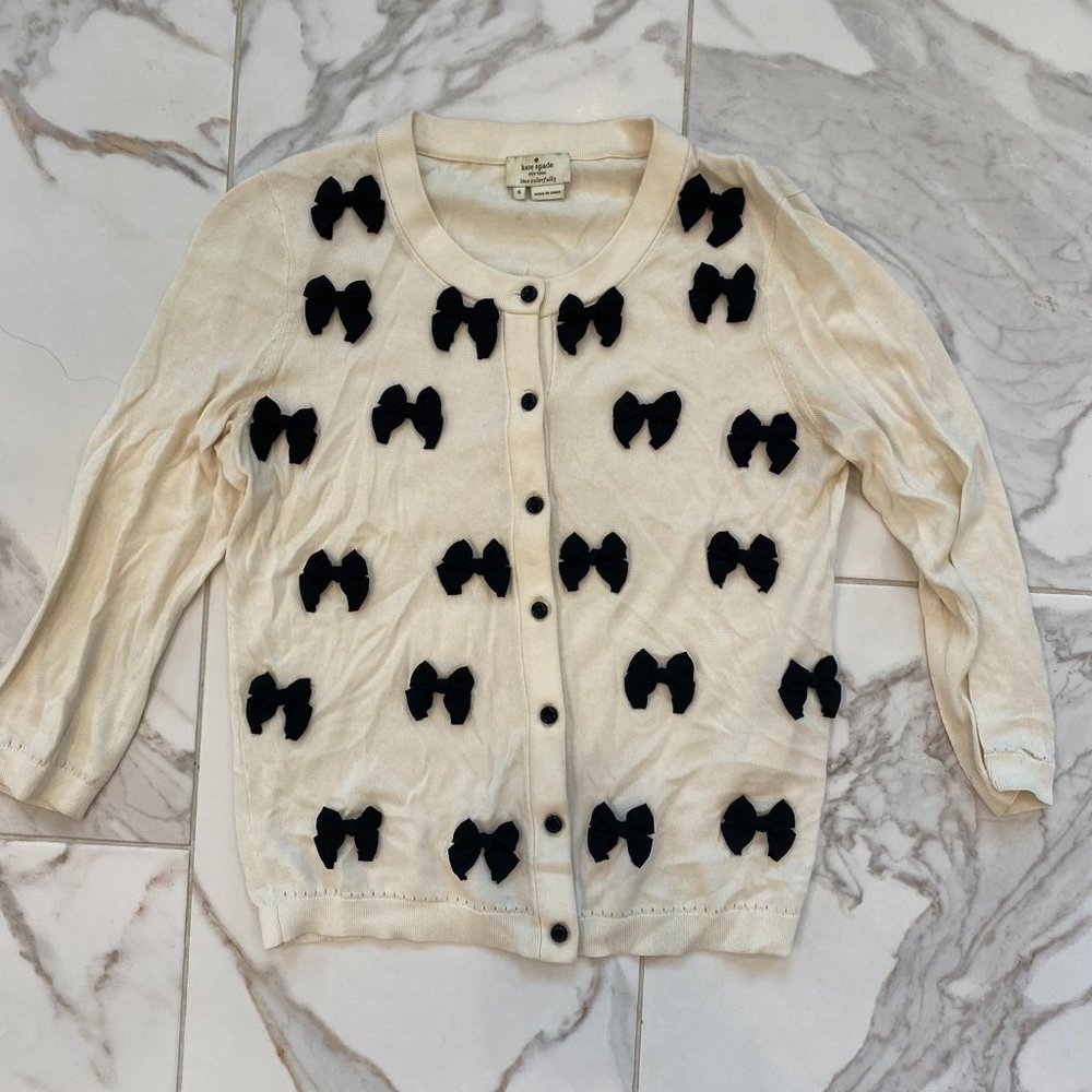 Kate Spade Ruthie Bow Cardigan EUC Size S
